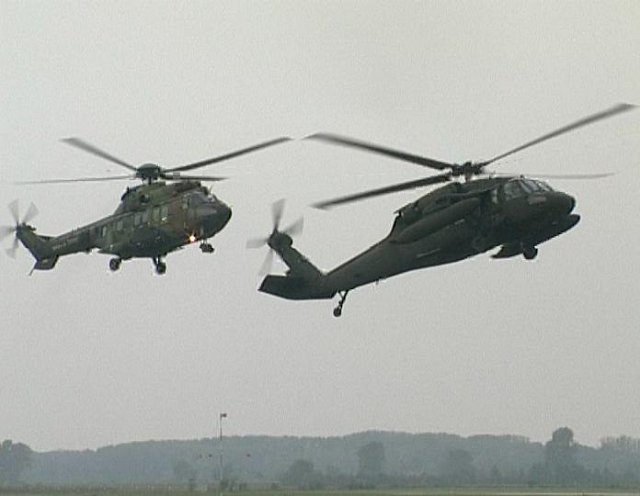 Superpuma und Blackhawk am MFU-Flugtag in LOXT 1999
